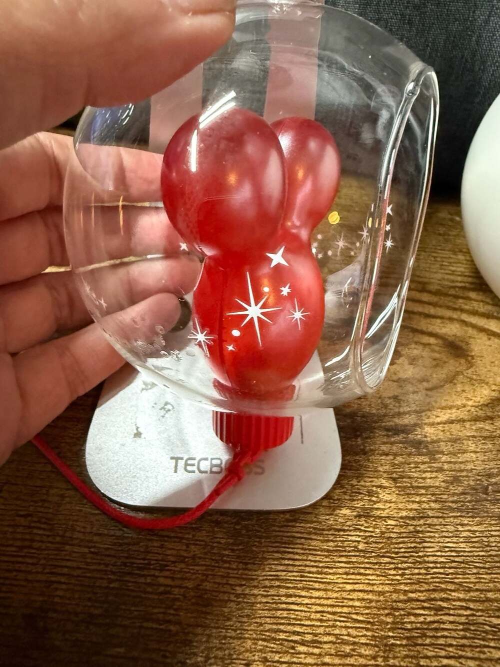 EUC Disney Parks Mickey Mouse Red Balloon Sketchbook Light-Up Ornament - Picture 2 of 5